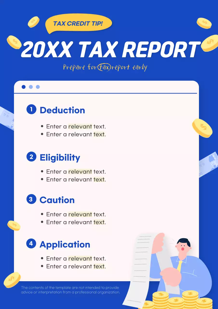 Blue Modern Tax Guide Poster