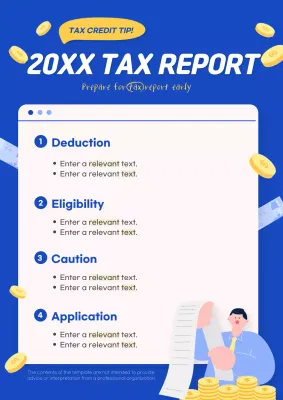Blue Modern Tax Guide Poster