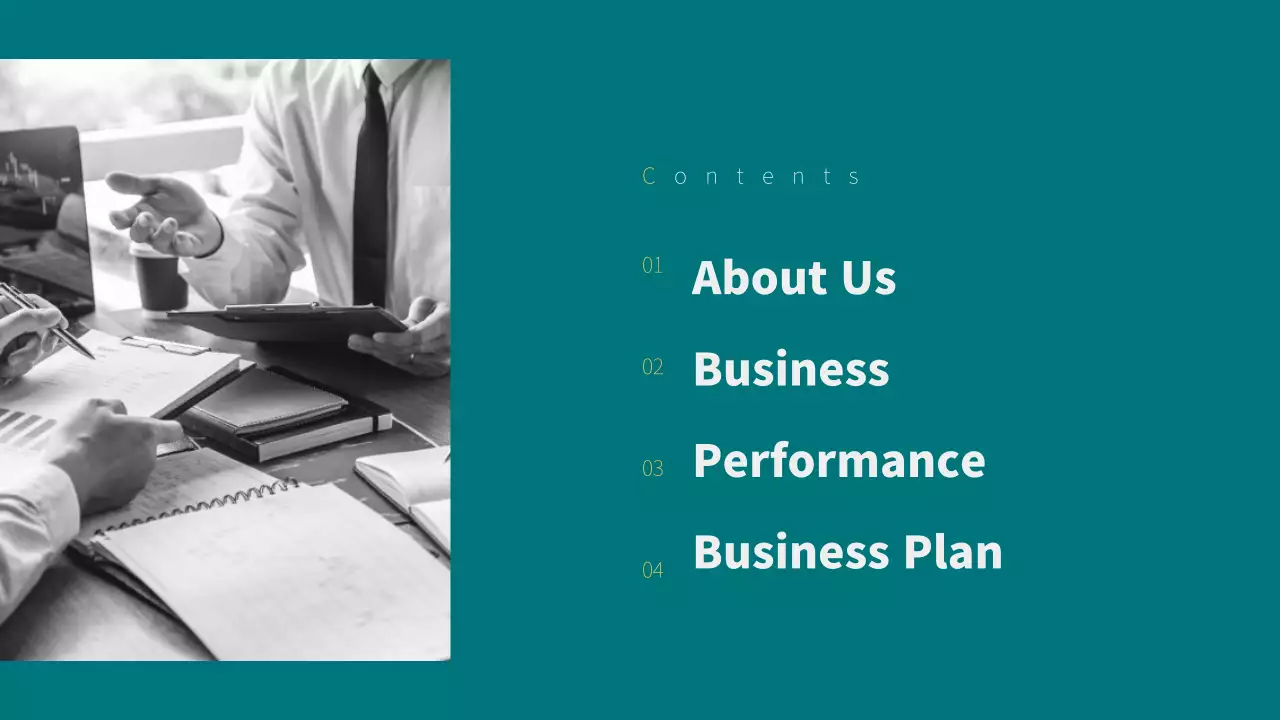 Teal Professional Business Report Presentation