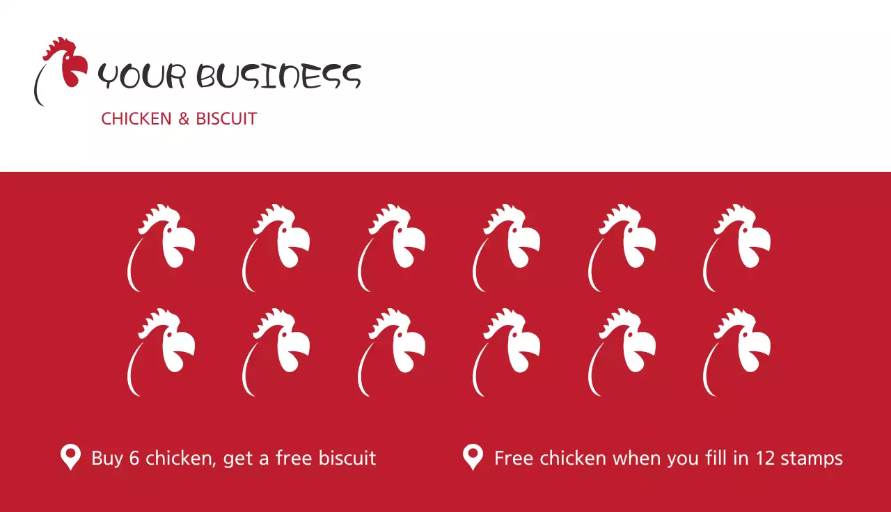 Red Simple Restaurant Business Card