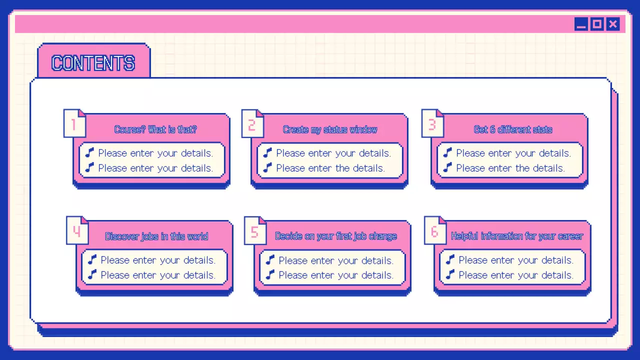 핑크 레트로 커리어 가이드 프레젠테이션