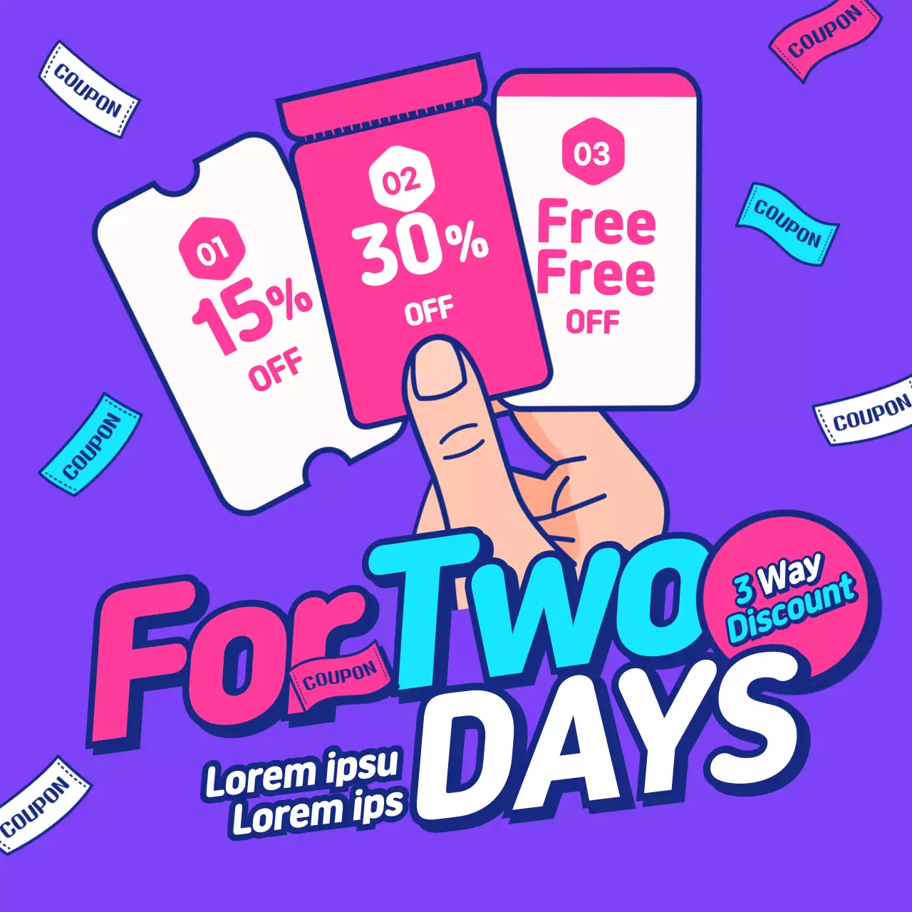 Purple Trendy Discount Promotion Instagram Post