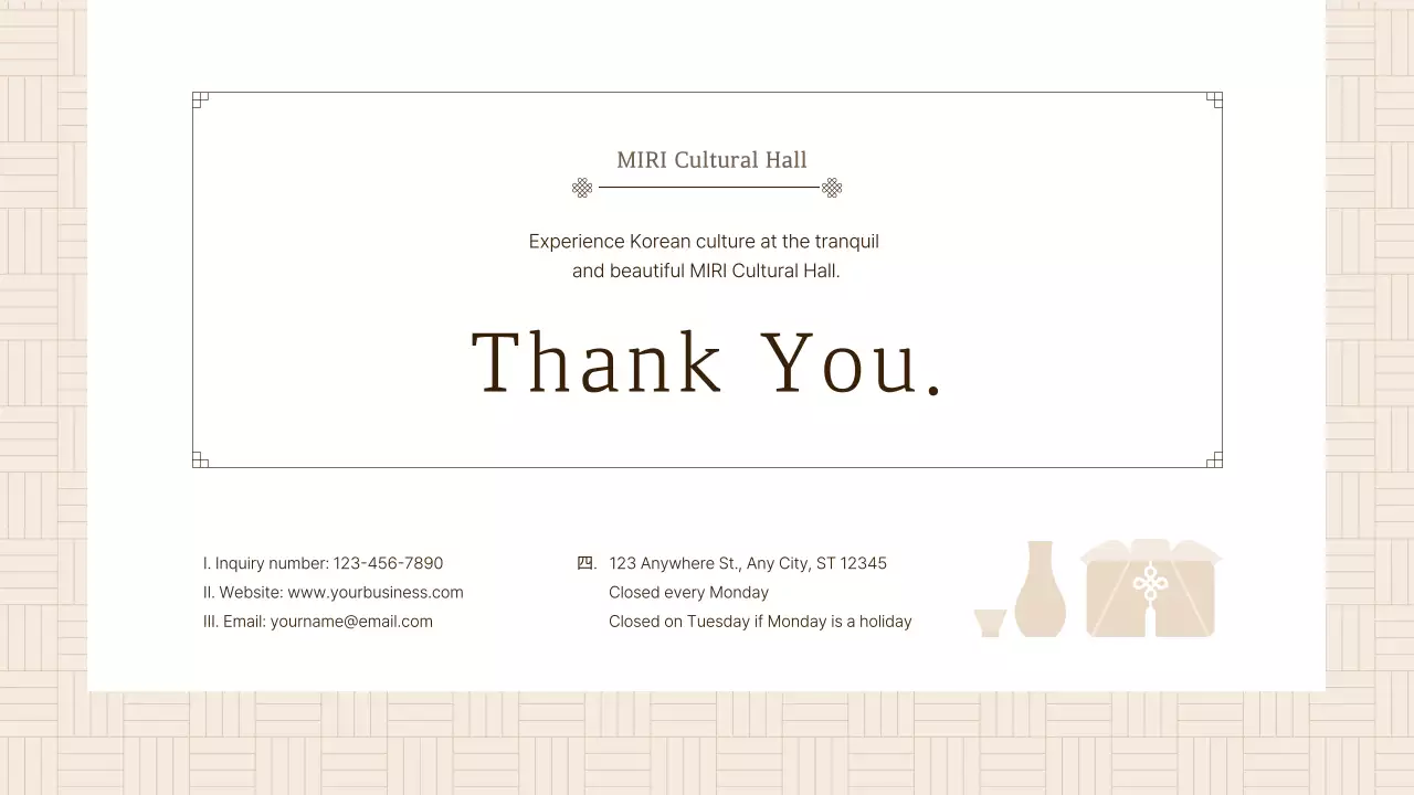 Beige Traditional Cultural Guide Presentation