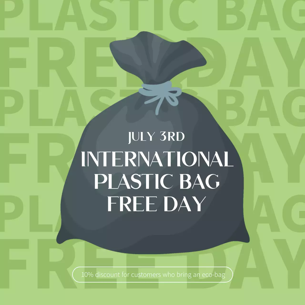 Green Minimal Eco 발표 소셜 미디어 게시물