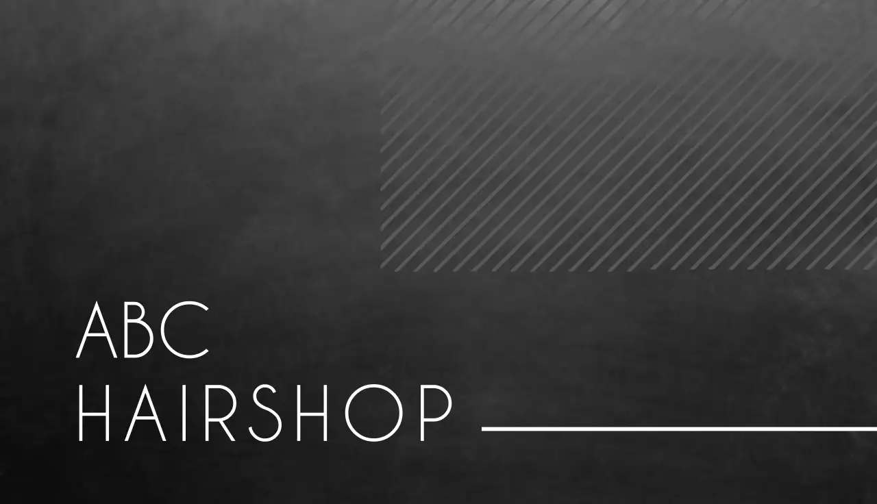 Black Minimalist Hairshop Business Card