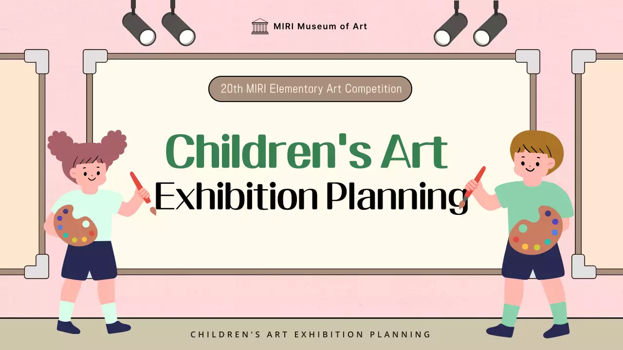 Beige Modern Art Exhibition Guide Presentation