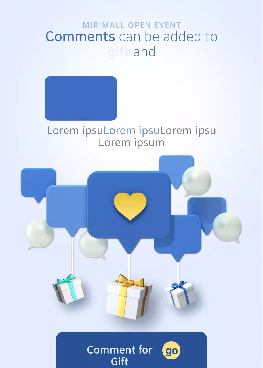 Cartaz de promoção de evento moderno azul