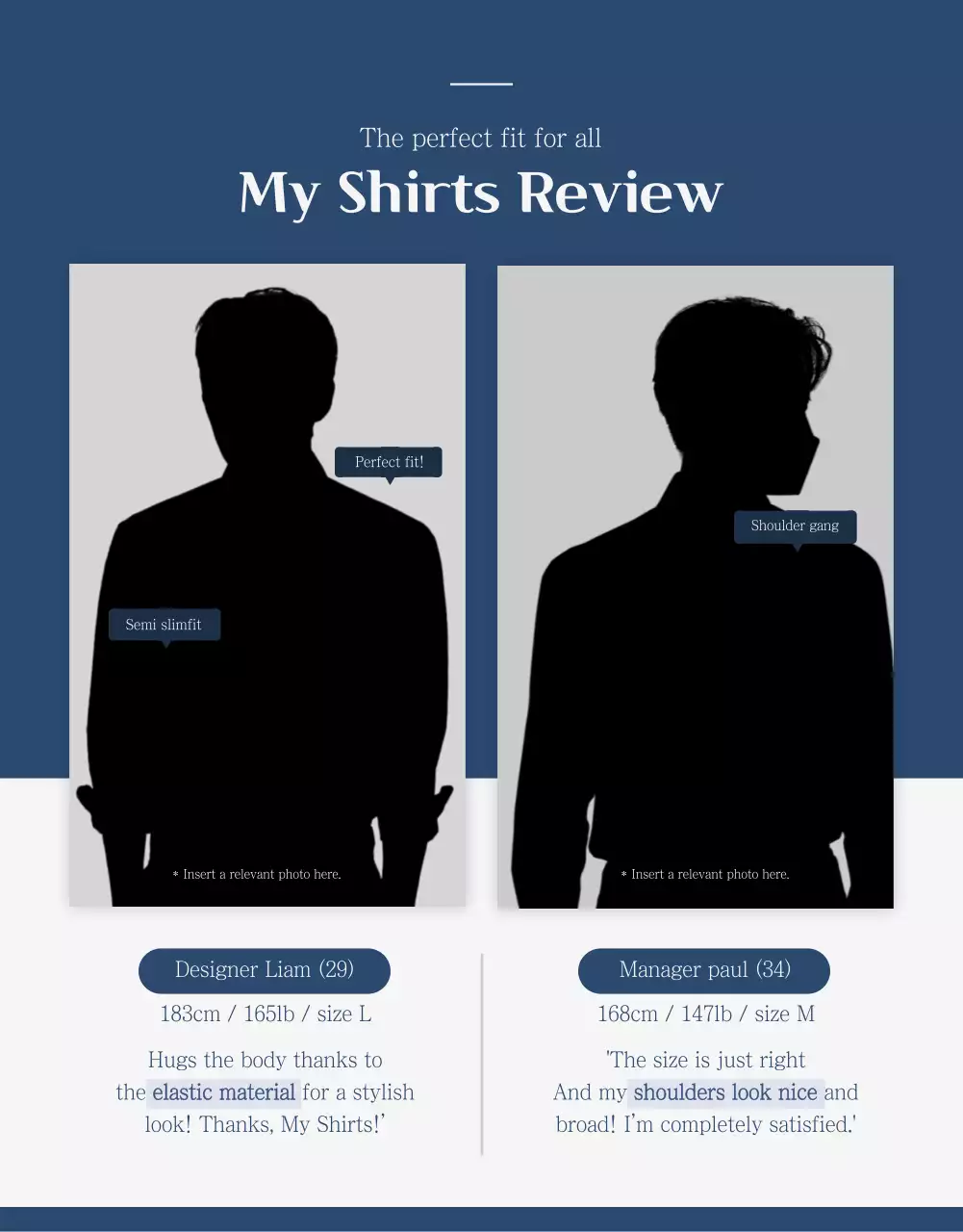 Poster Promosi Kemeja Modern Biru