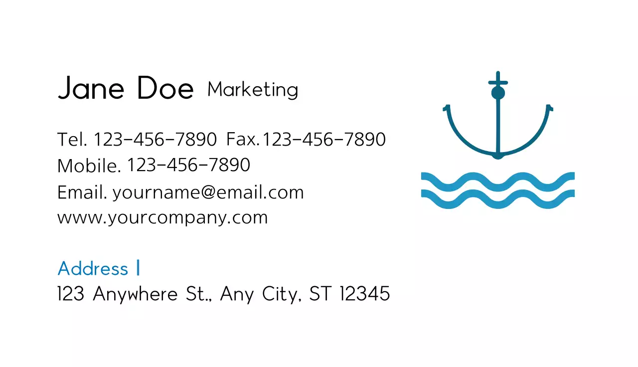 Blue Modern Business Card