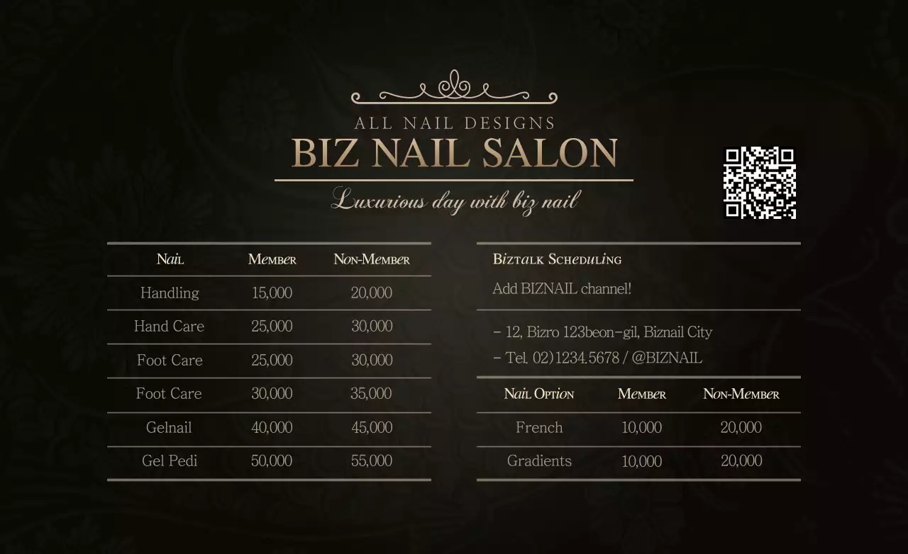 Concebido para promover os luxuosos pacotes quentes dos salões de unhas