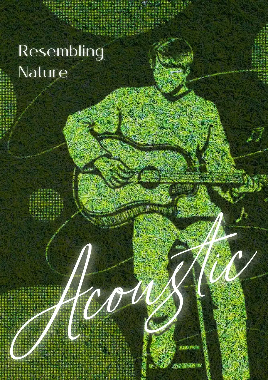 Green Rustic Music Poster