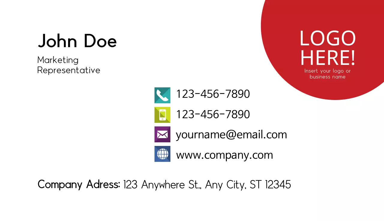 Company business card