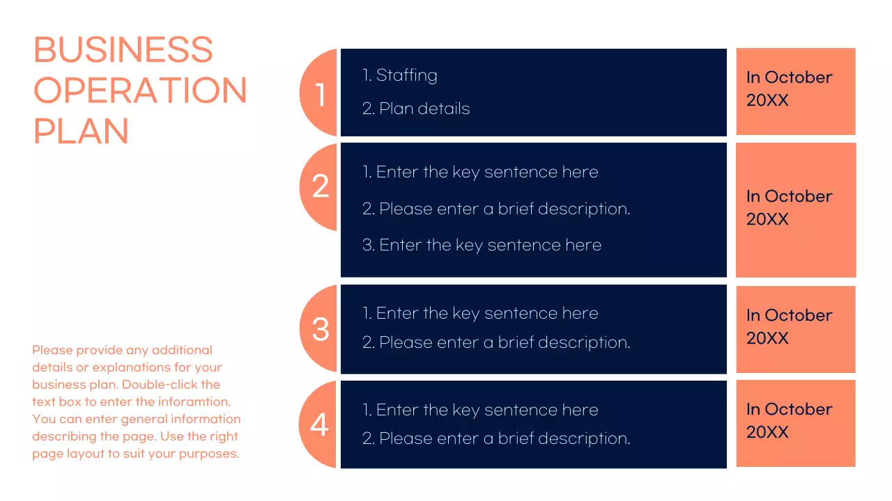 Navy Professional Business Plan Document Presentation