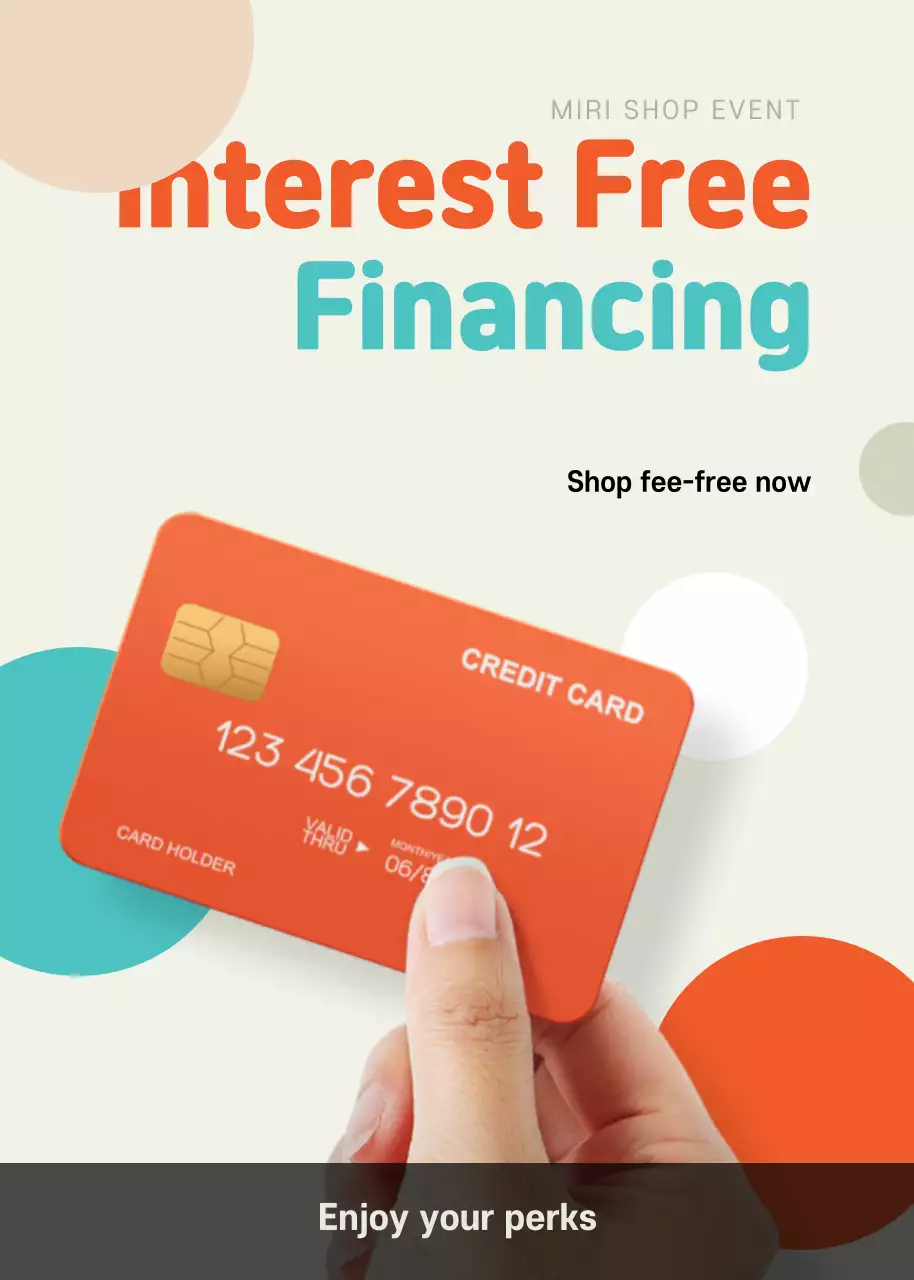 Orange Modern Financing Promotion Poster