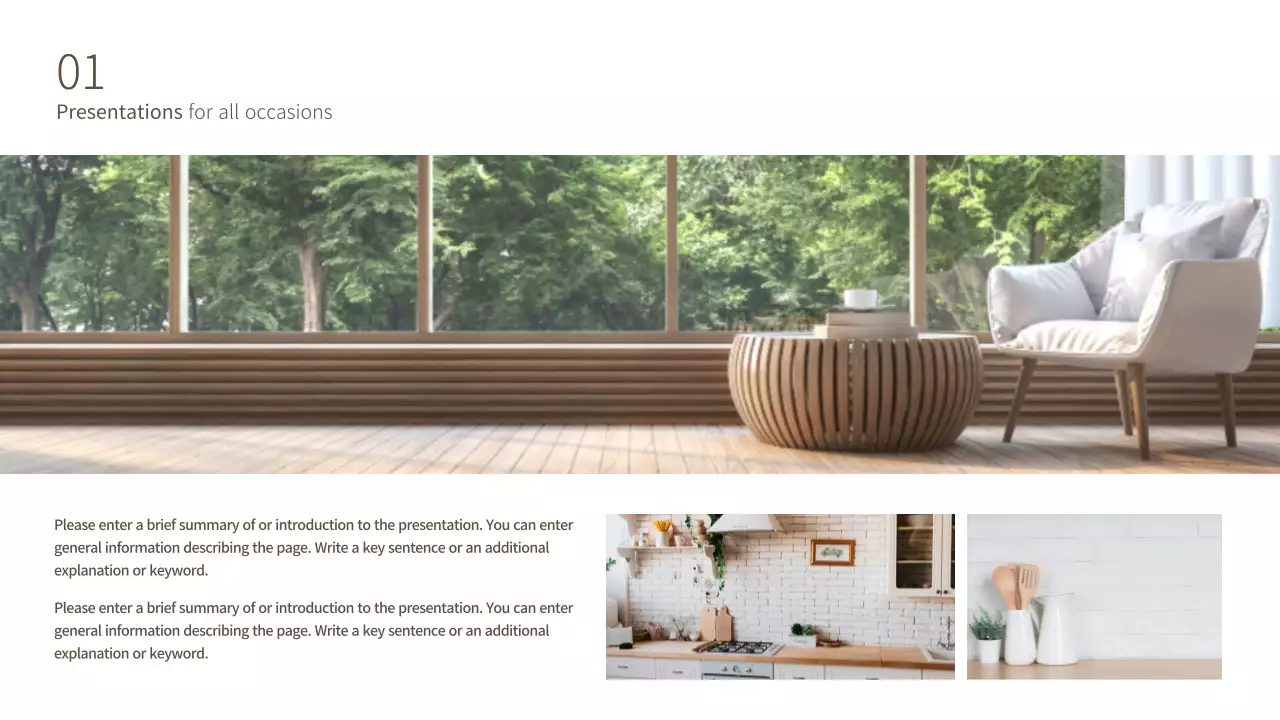 Beige Modern Interior Design Template Presentation