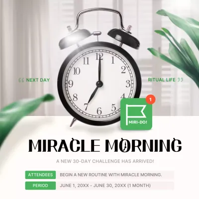 Black Classic Morning Event Social Media Post