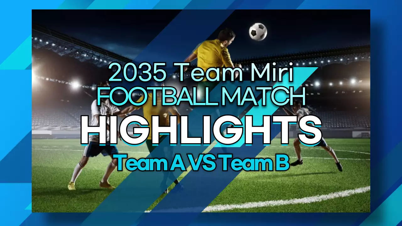 Blue Modern Football Highlights Announcement YouTube Thumbnail