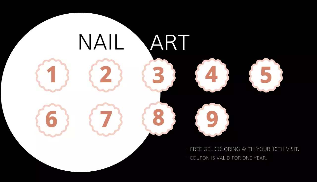 Colorful Modern Nail Advertisement Business Card