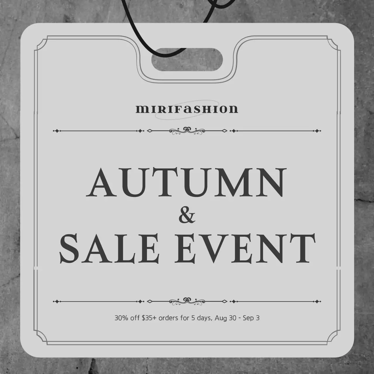 Grey Classic Autumn Promotion Banner