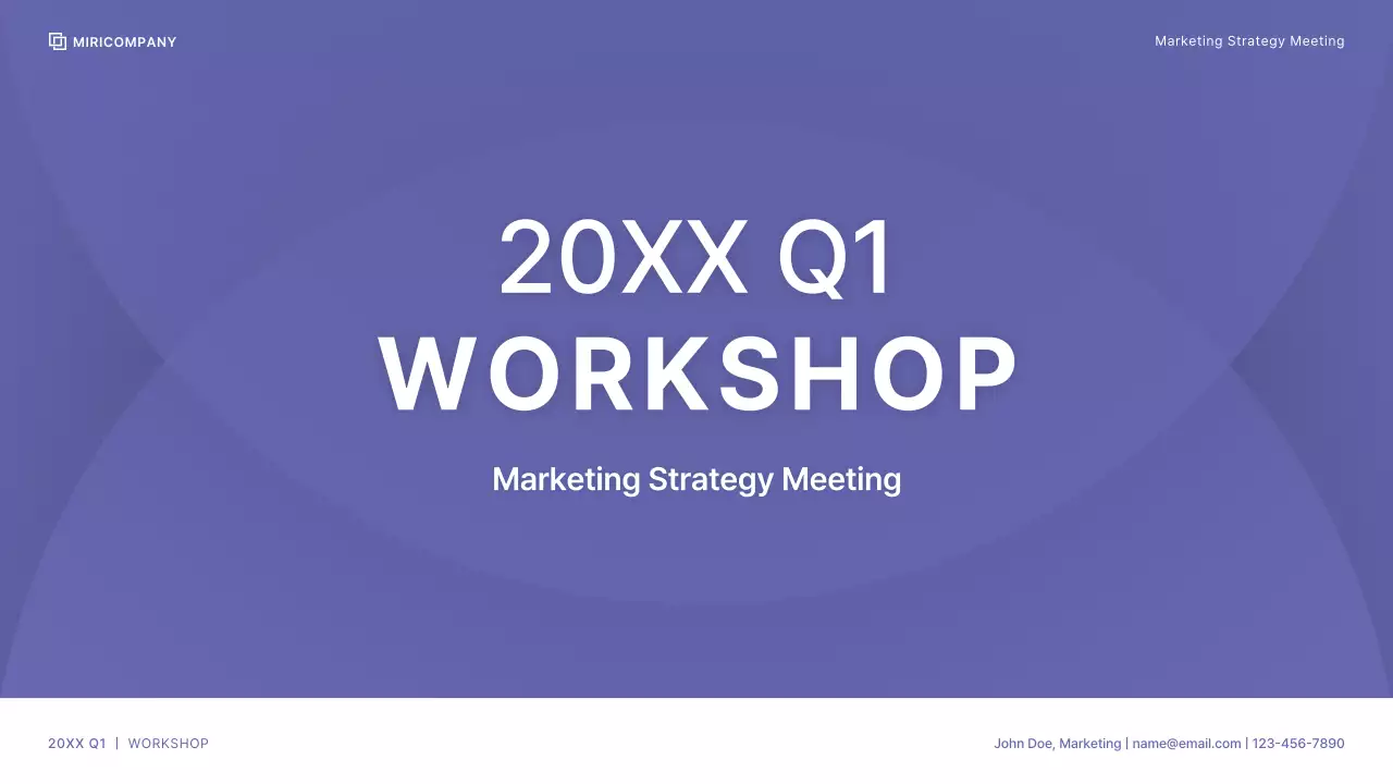 Purple Professional Marketing Workshop Presentation