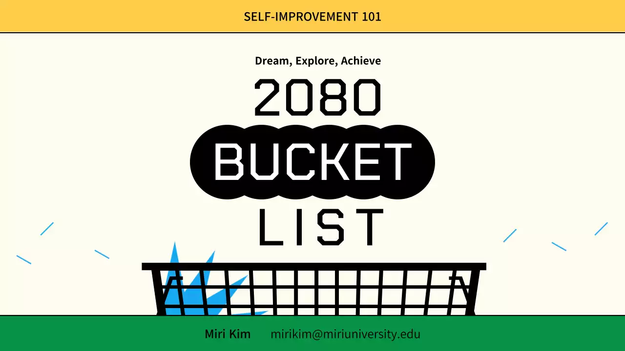 Yellow Colorful Cute Character Illustrations Bucket List