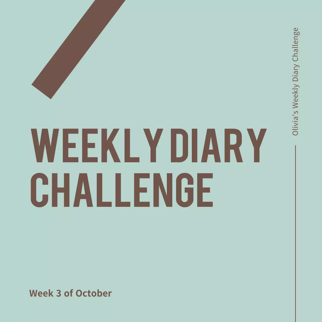 Mint Minimal Diary Challenge Social Media Post