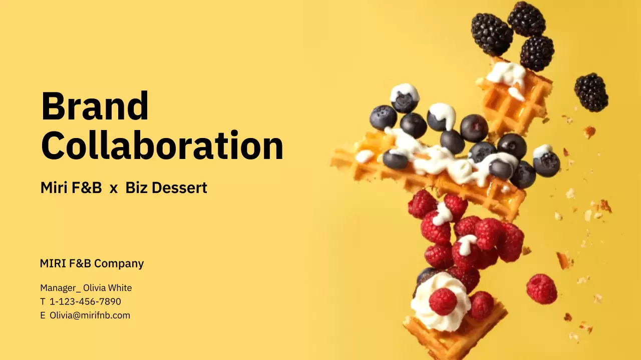 Yellow and pastel dessert brand collaboration proposal