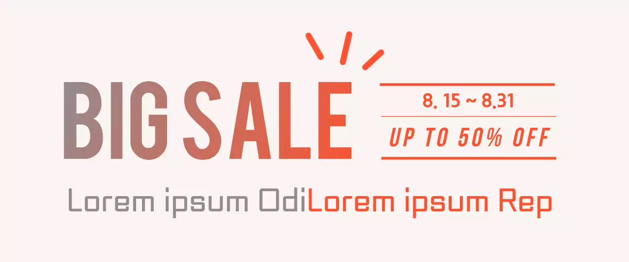 Orange Modern Sale Promotion Banner