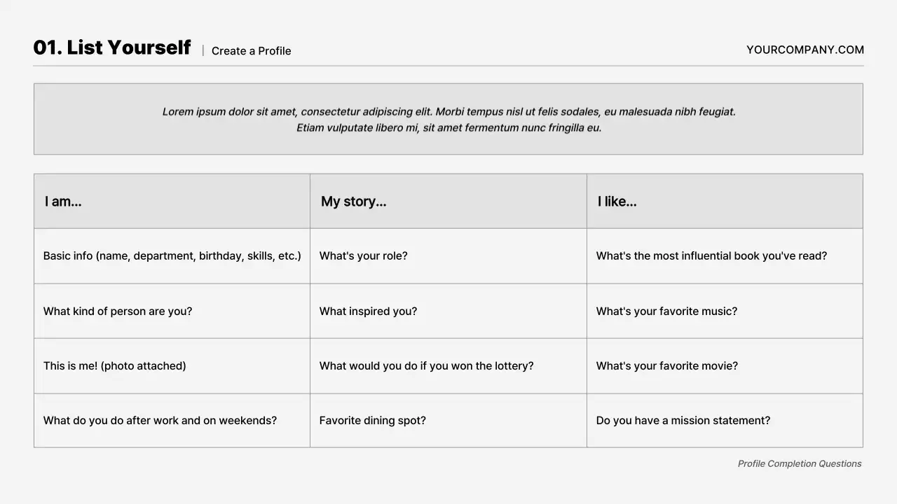 Grey Minimal Company Guide Presentation