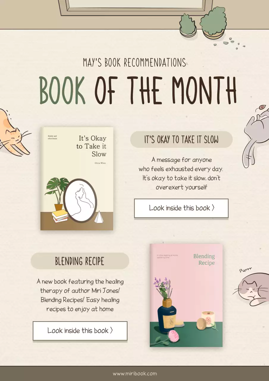 Beige Minimal Book Promotion Poster