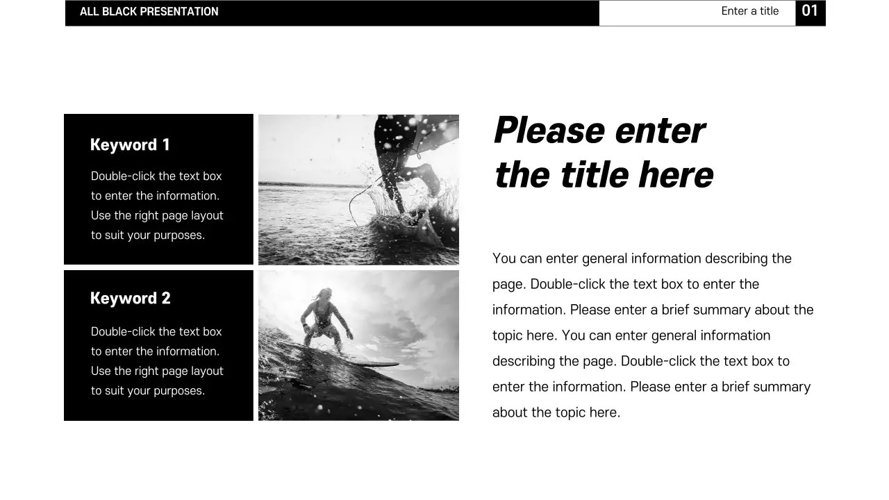 Black Simple Surfing Presentation