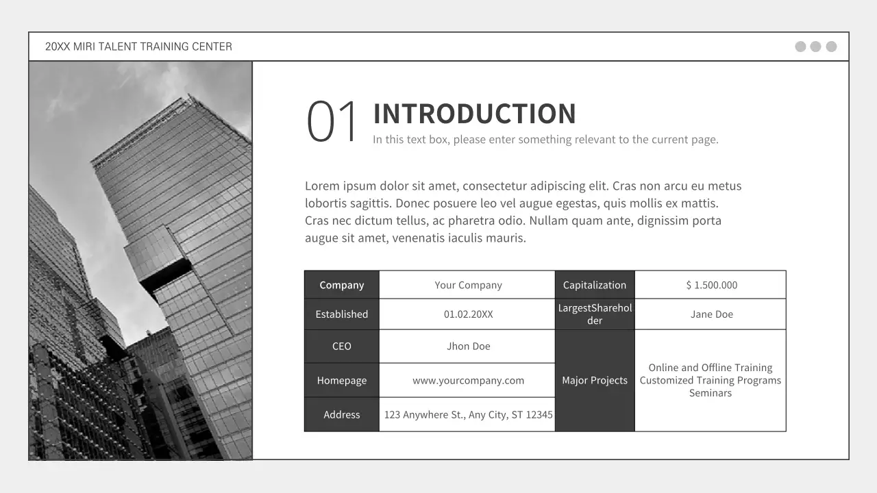 Grayton's corporate customized training program proposal business proposal PPT