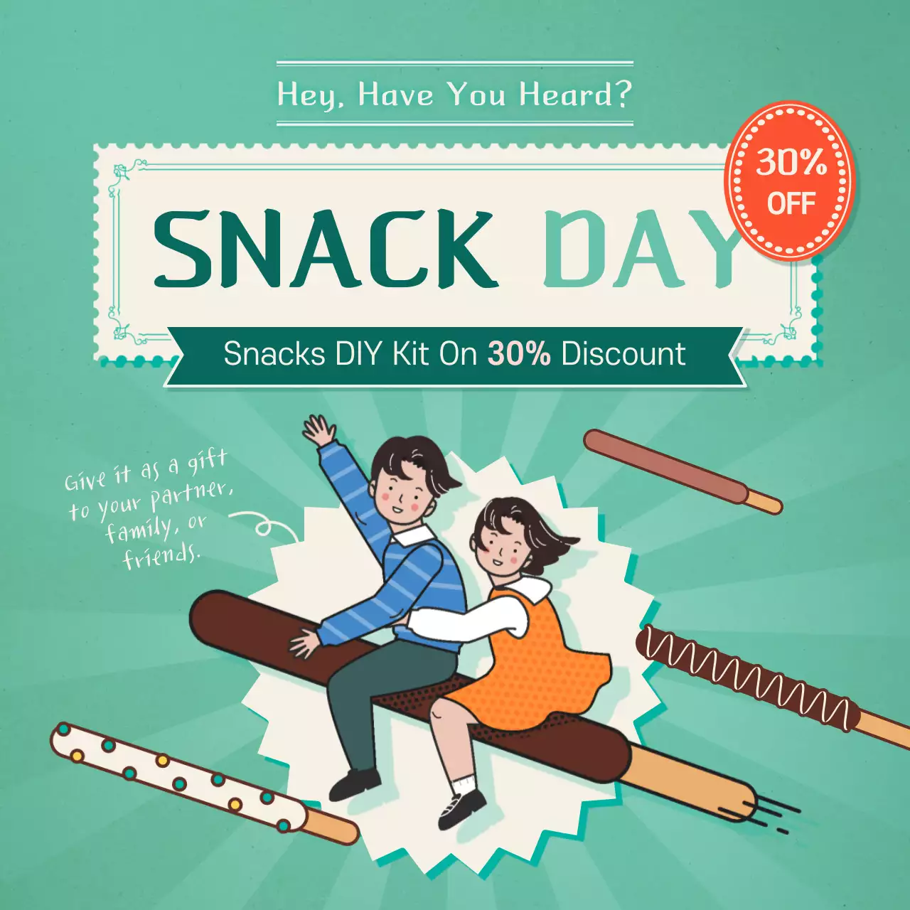 Mint-colored vintage frame design