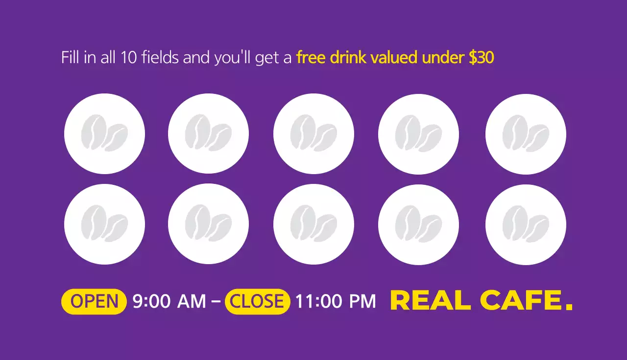 Yellow Modern Coffee Promotion Business Card