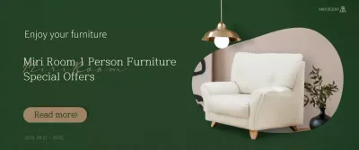 Biểu ngữ quảng cáo đồ nội thất hiện đại xanh