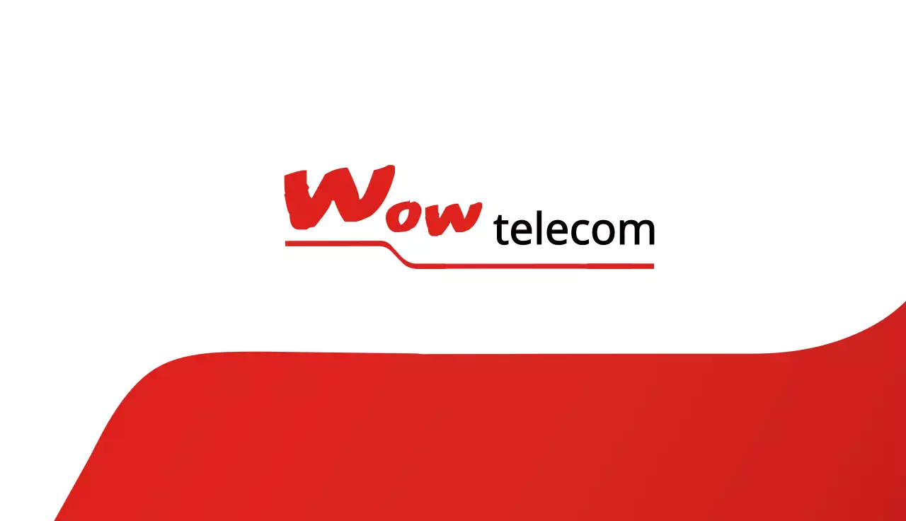 Red Modern Telecom Business Card