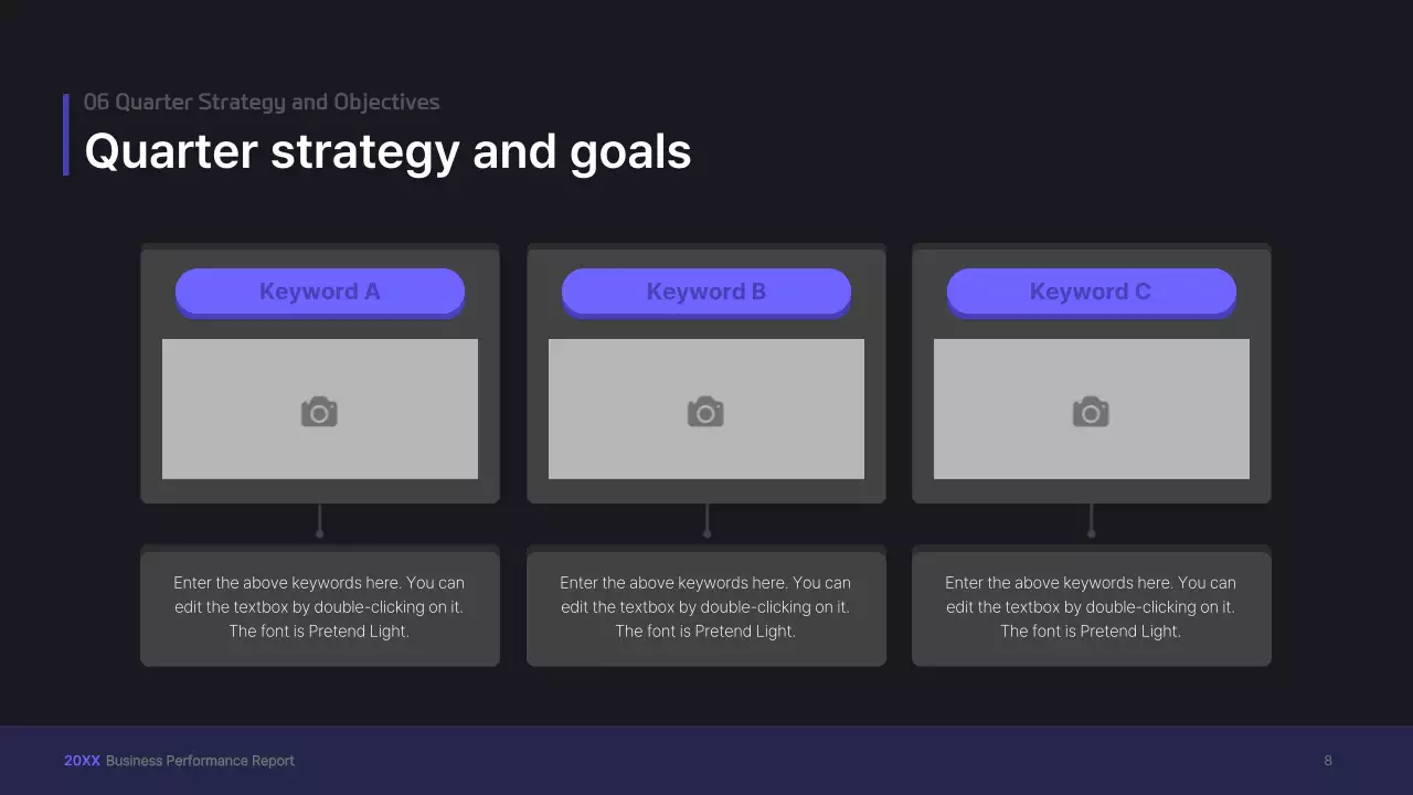 Purple, three-dimensional UI concept business presentation kit