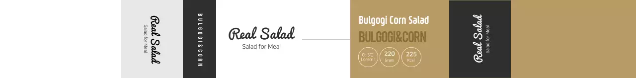 Salad rapi berwarna krem Label informasi makanan