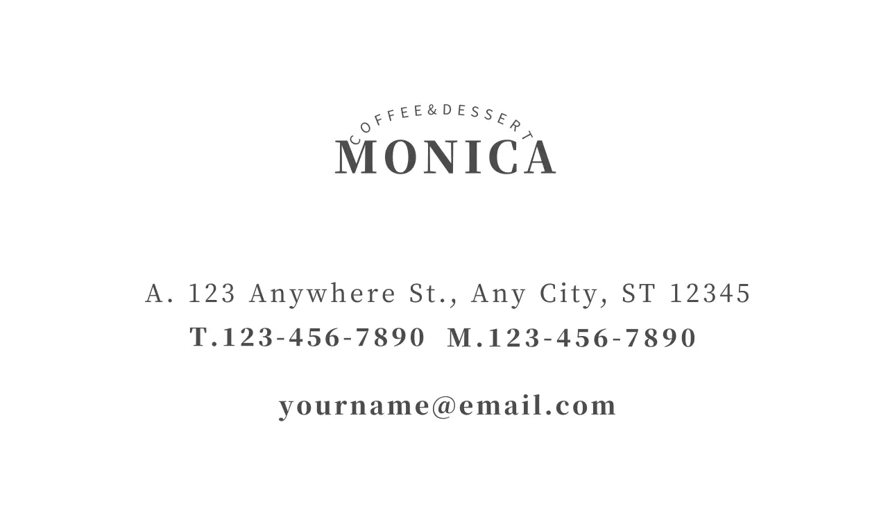 Cartão de visita de café minimalista branco