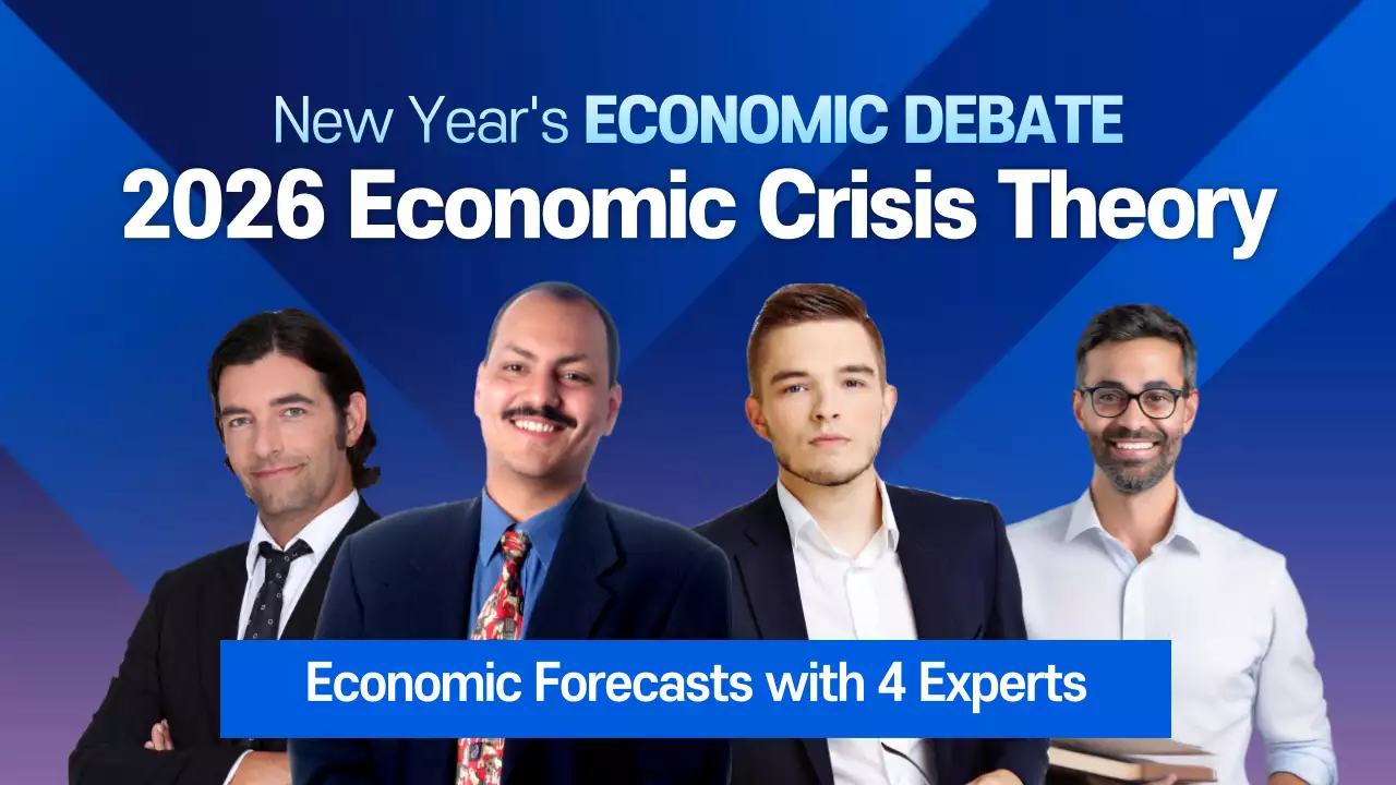 Blue Professional Economic Debate Event YouTube Thumbnail