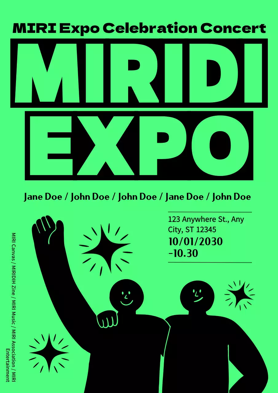 Green Bold Concert Announcement Poster