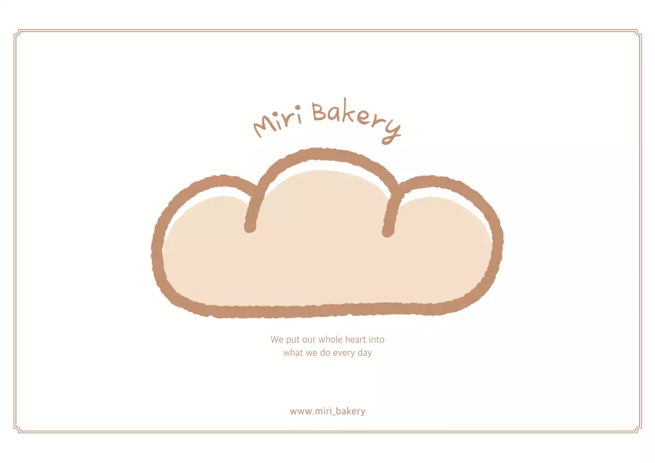 Cute illustrated themed postcard in light brown color