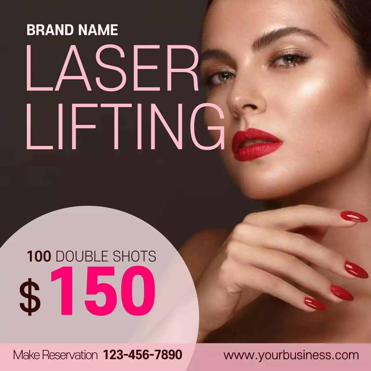 Red Elegant Beauty Promotion Instagram Post