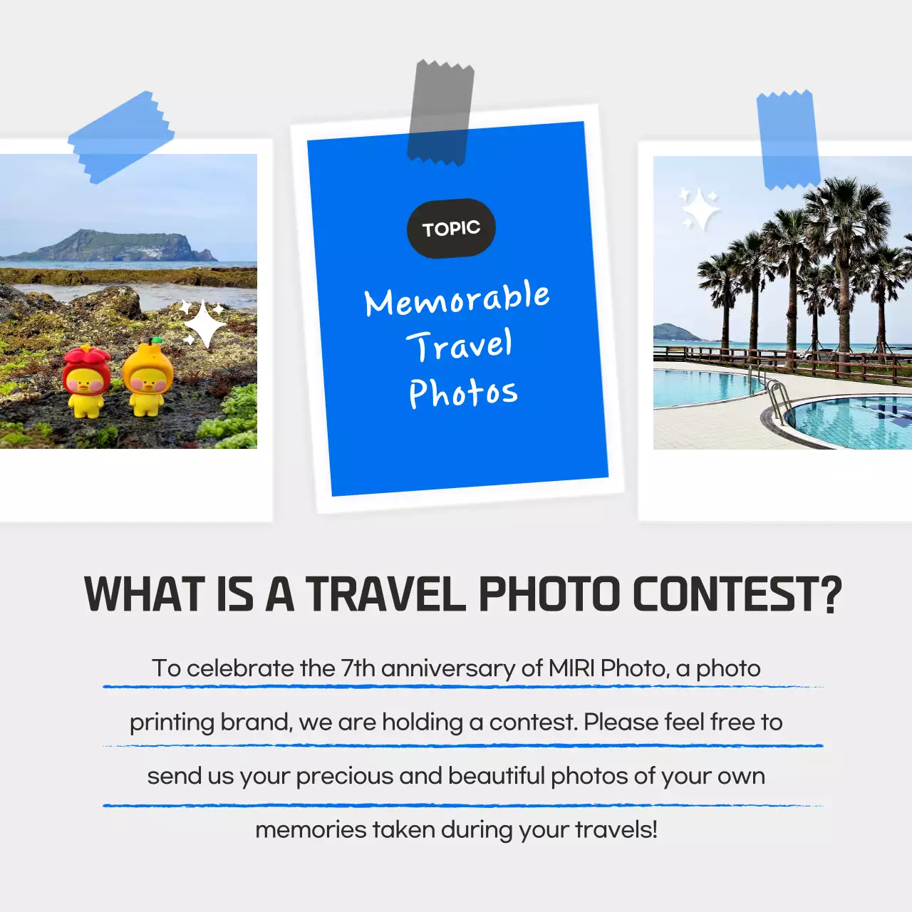 Blue Modern Travel Promotion Instagram Carousel