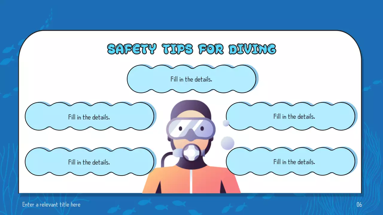 블루 모던 스쿠버 가이드 프레젠테이션