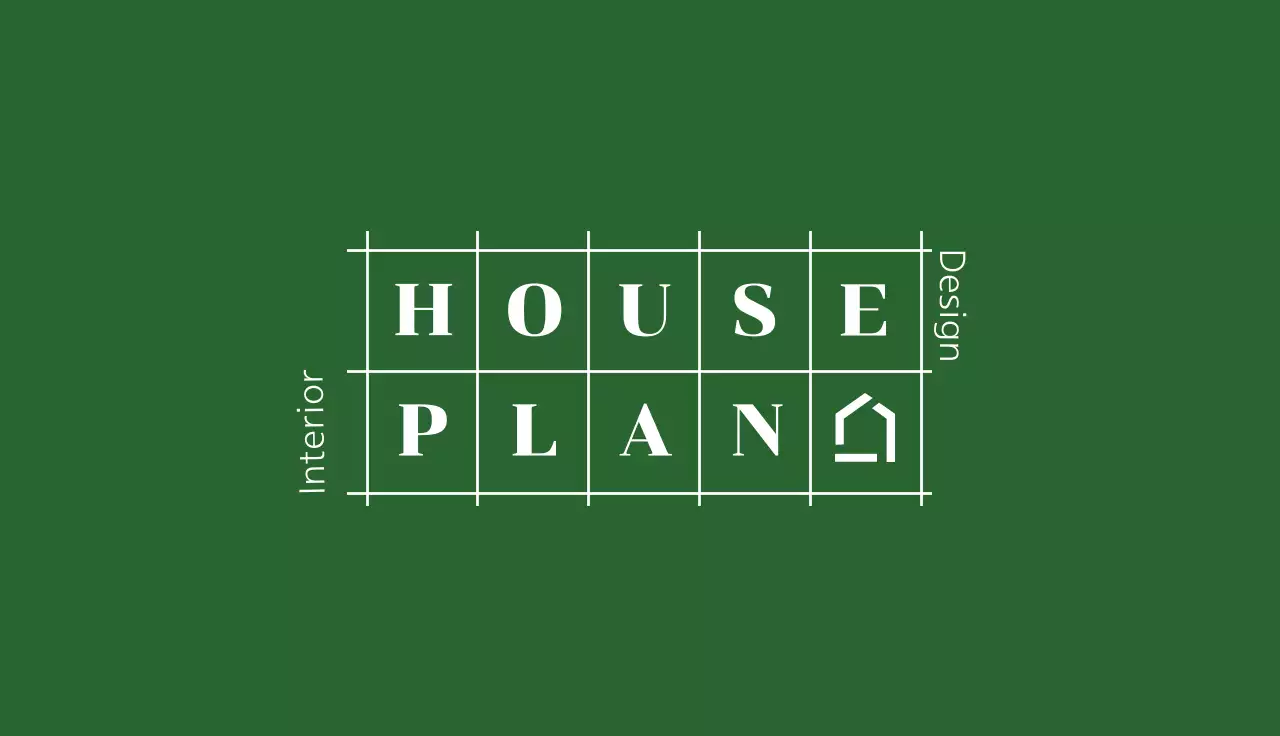 Green Modern Interior Design Business Card