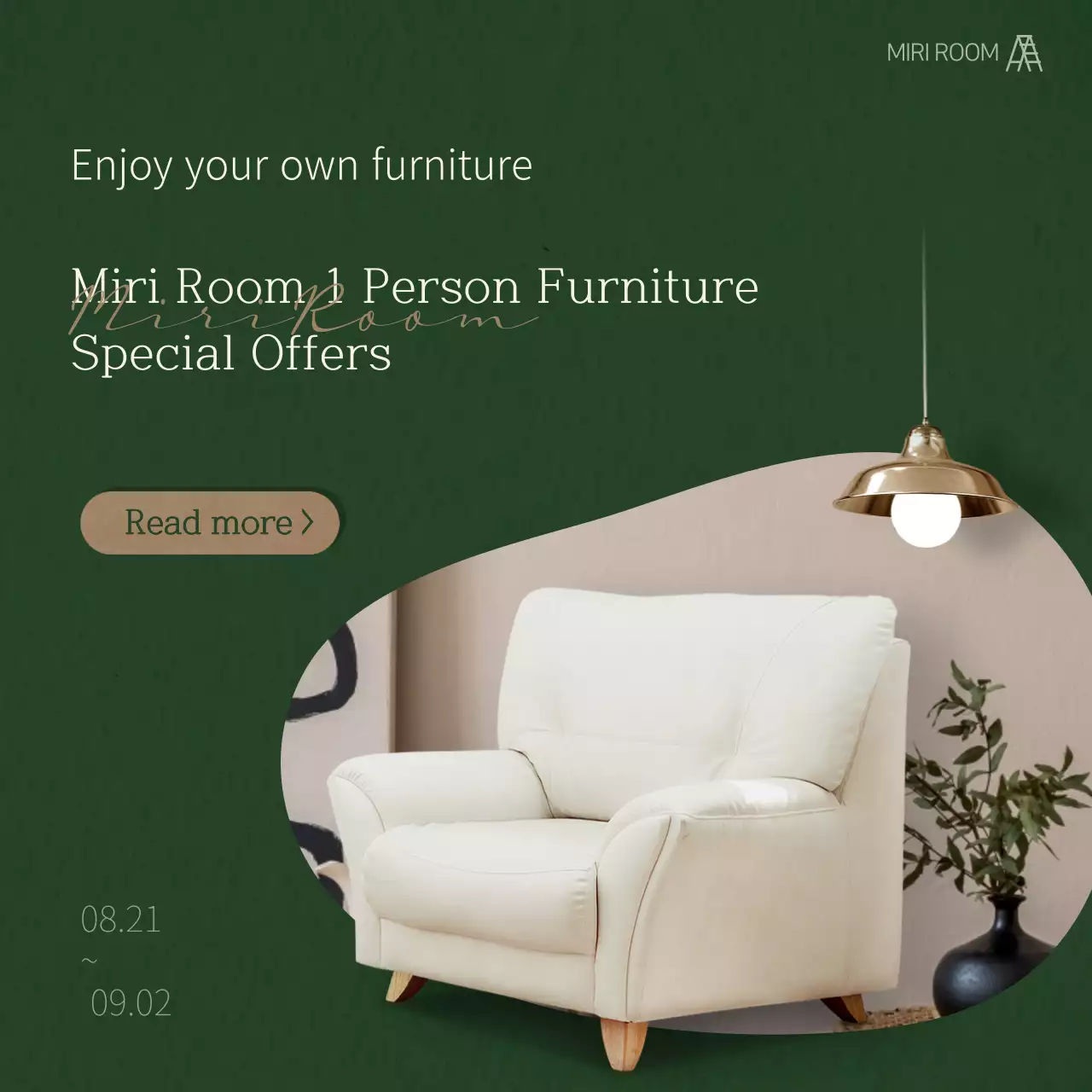 Green Modern Furniture Promotion Banner