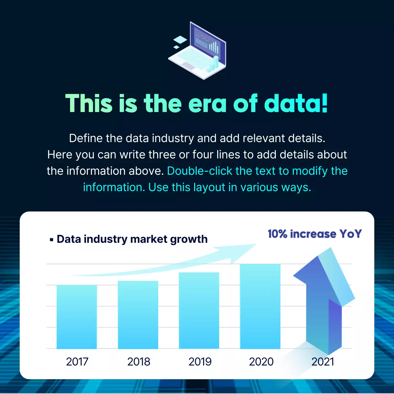 Orientações sobre o Data Industry Act em gradiente azul