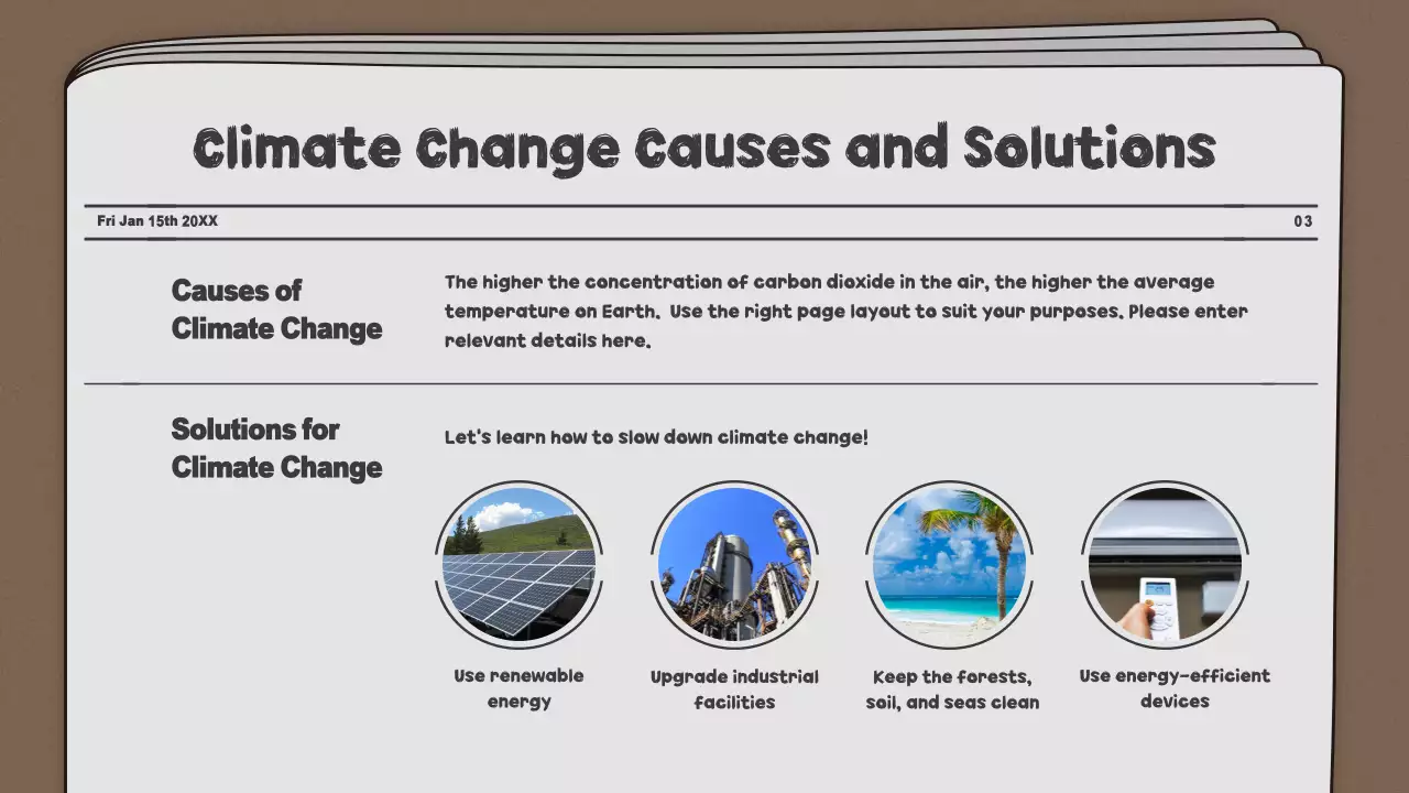 Presentasi Buletin Brown Simple Environment