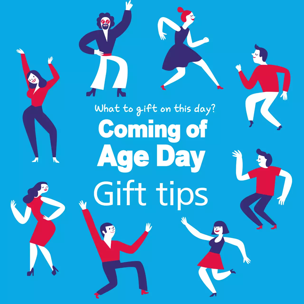 Blue Retro Gift Guide Instagram Carousel